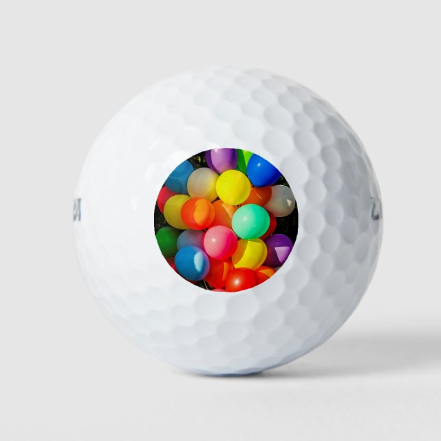 Colourful Toy Balloons Golf Balls (Front)