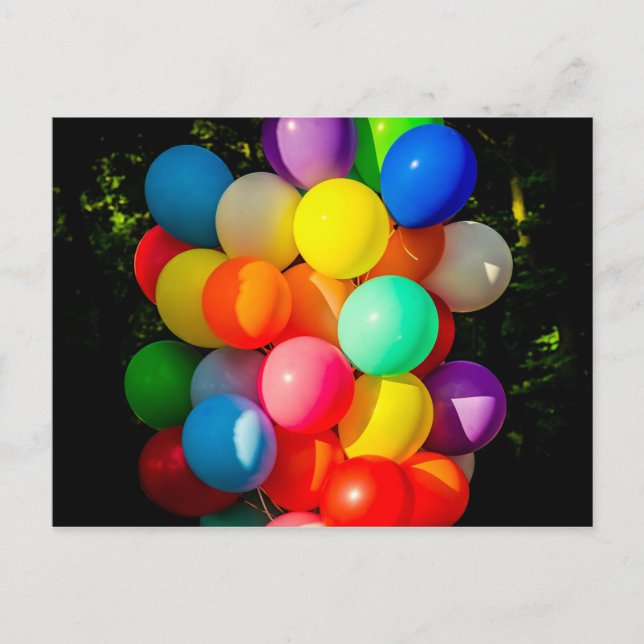 Colourful Toy Balloons Postcard (Front)