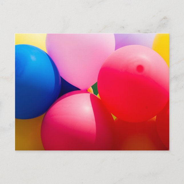 Colourful Toy Balloons Postcard (Front)