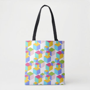 Colourful Toy Blocks Art Pattern Tote Bag