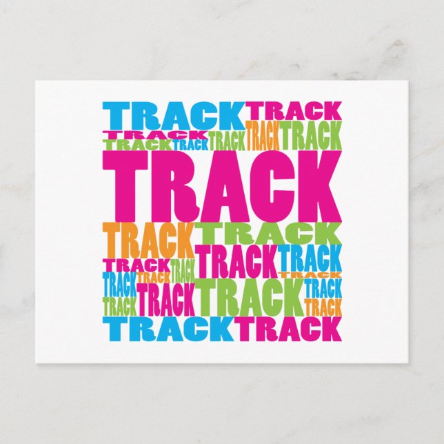 Colourful Track Postcard (Front)