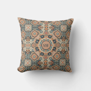 Colourful Traditional Moroccan Rug Pattern Cushion