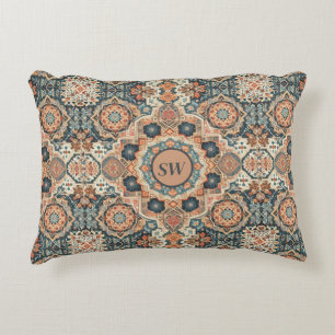 Colourful Traditional Moroccan Rug Pattern Decorative Cushion