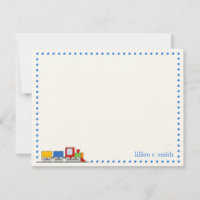 Colourful Train Personalised Note Card