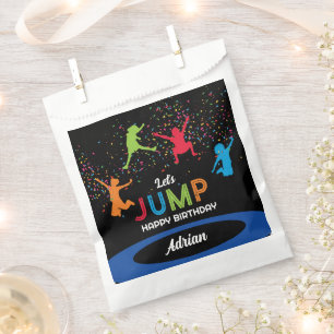 Colourful Trampoline Park Jump Kids Birthday Party Favour Bags
