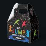 Colourful Trampoline Park Jump Kids Birthday Party Favour Box<br><div class="desc">A colourful kids trampoline park themed jump birthday party design with colourful confetti. An ideal design for anyone who would like to celebrate their birthday at a trampoline park and jump and bounce! A perfect trampoline jump party design with colourful typography and illustrations. Matching trampoline themed birthday party invitation, favours...</div>