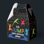 Colourful Trampoline Park Jump Kids Birthday Party Favour Box<br><div class="desc">A colourful kids trampoline park themed jump birthday party design with colourful confetti. An ideal design for anyone who would like to celebrate their birthday at a trampoline park and jump and bounce! A perfect trampoline jump party design with colourful typography and illustrations. Matching trampoline themed birthday party invitation, favours...</div>