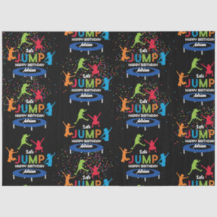 Colourful Trampoline Park Jump Kids Birthday Party Tissue Paper