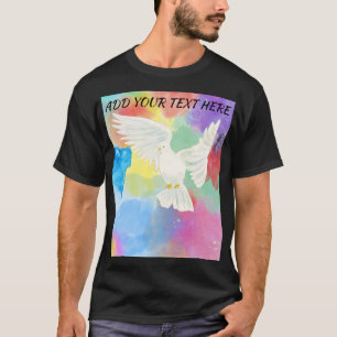 Colourful Tranquil Dove Summer Splash for Husband T-Shirt