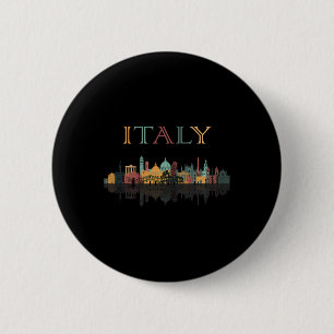 Colourful Travel Around Italy Family Shirt Europea 6 Cm Round Badge