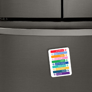 Colourful Travel Bucket List Magnet