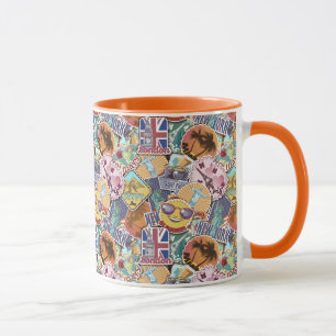 Colourful Travel Sticker Pattern Mug