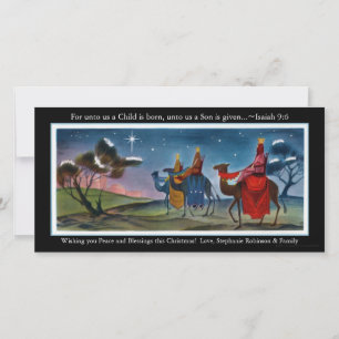 Colourful Travelers Flat Christmas Greeting Card