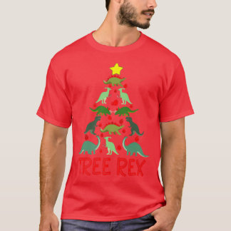 Colourful tree Christmas  Treere  Funny dinosaur  T-Shirt