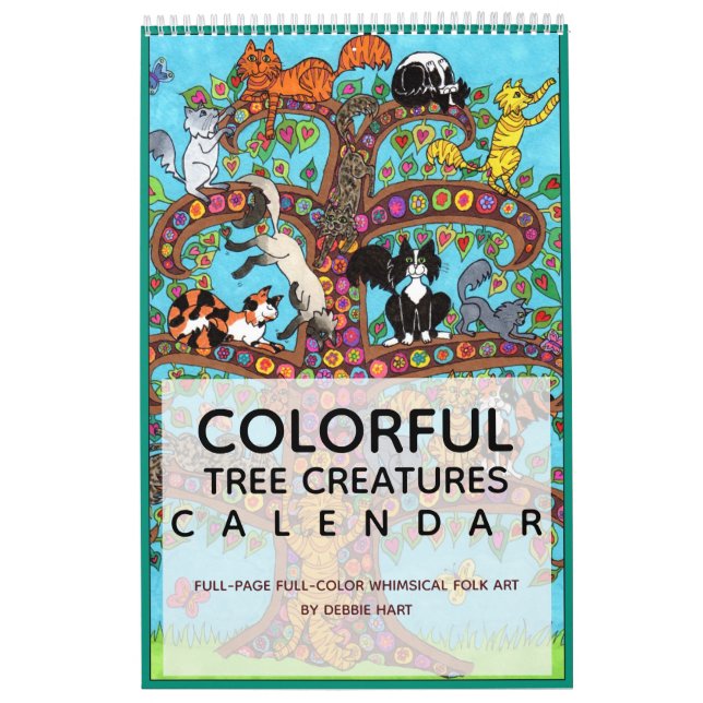 Colourful Tree Creatures Whimsical 2022 Animal Art Calendar (Cover)