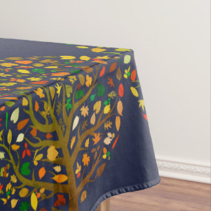 Colourful Tree for Tu Bishvat Tablecloth