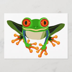 Colourful Tree Frog Invitation