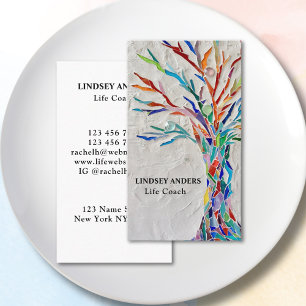Colourful Tree Life Coach Business Card