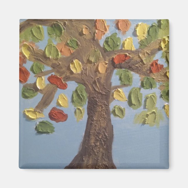 Colourful tree magnet (Front)