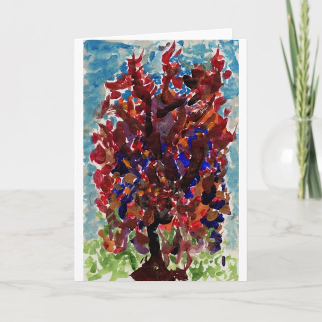 Colourful Tree note card (Front)