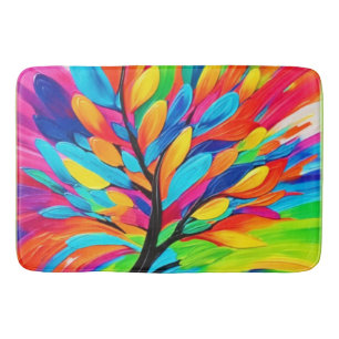 Colourful Tree of Dreams Bath Mat