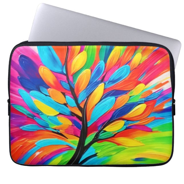 Colourful Tree of Dreams Laptop Sleeve (Front)