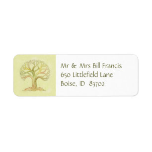Colourful Tree of Life address label