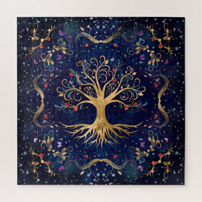 Colourful Tree of Life - Yggdrasil Jigsaw Puzzle (Vertical)