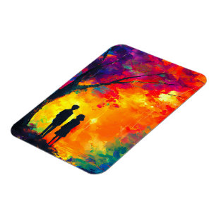 Colourful Tree of Love Magnet