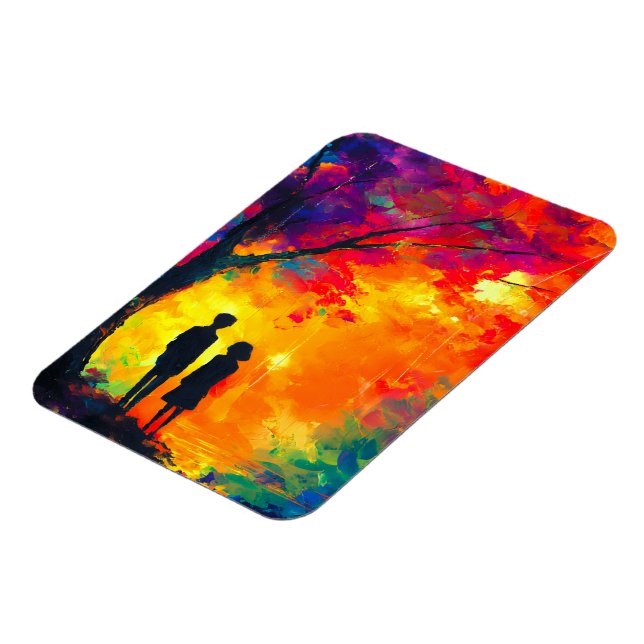 Colourful Tree of Love Magnet (Left Side)