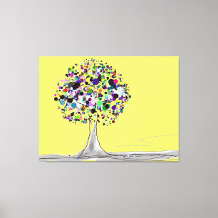 Colourful Tree Prosperity Canvas Print