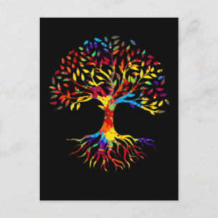 Colourful Tree Roots Nature Lover Postcard