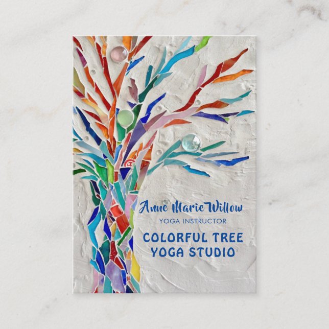 Colourful Tree Yoga Studio Business Card (Front)