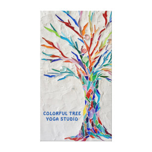 Colourful Tree Yoga Studio Canvas Print
