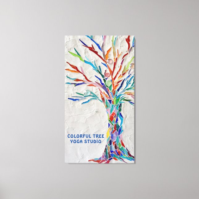 Colourful Tree Yoga Studio Canvas Print (Front)