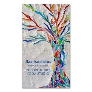 Colourful Tree Yoga Studio Magnetic Business Card