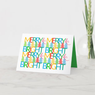 Colourful Trees Christmas Card