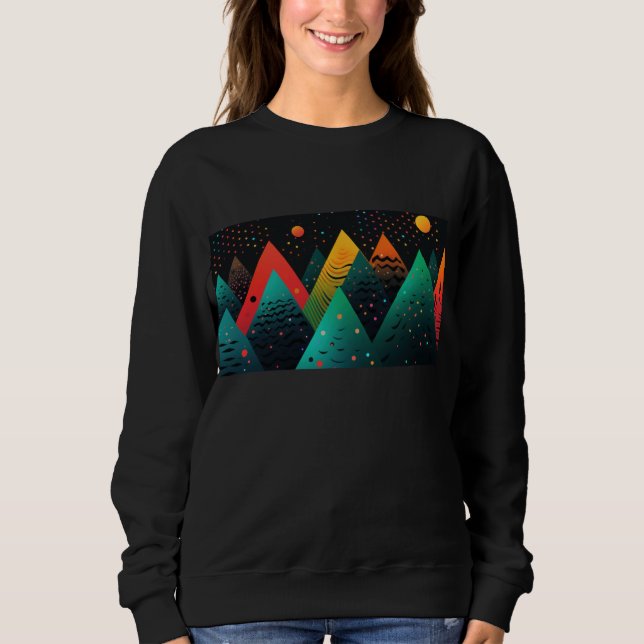 Colourful trees in festive colours sweatshirt (Front)
