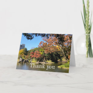 Colourful Trees Scenery at Japanese Garden Card