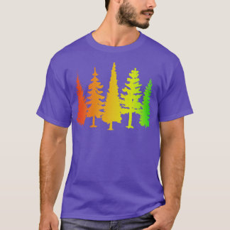 Colourful trees silhouettes T-Shirt
