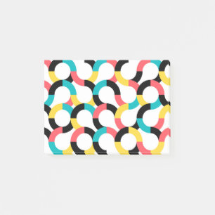 Colourful, trendy, cheerful, fun modern geometric post-it notes