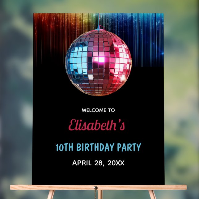 Colourful Trendy In My Double Digits Era Birthday Acrylic Sign (Neutral)