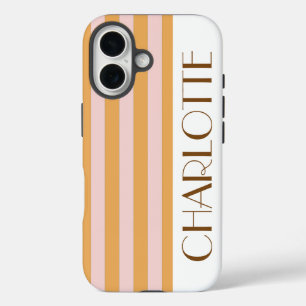 Colourful Trendy Modern Bright Colour Sylish Strip iPhone 16 Case