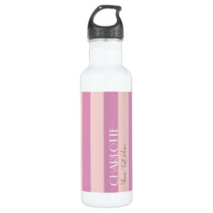 Colourful Trendy Retro lavender purple Stripes  710 Ml Water Bottle