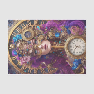 Colourful Trendy Steampunk Decoupage Tissue Paper