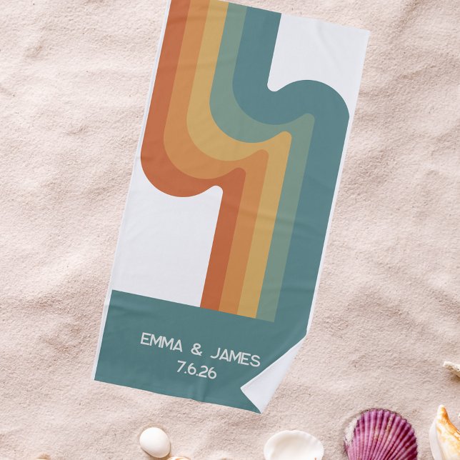 Colourful Trendy Wedding Gift Beach Towel (Creator Uploaded)