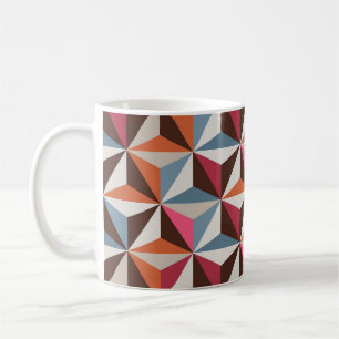 Colourful Triangle Tiles: Vintage Mosaic Coffee Mug