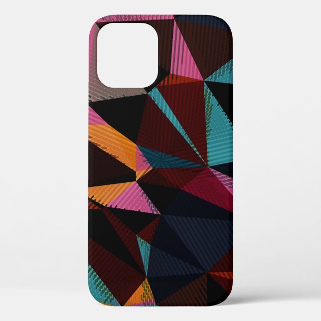 Colourful Triangles Abstract Geometric Background. Case-Mate iPhone Case (Back)