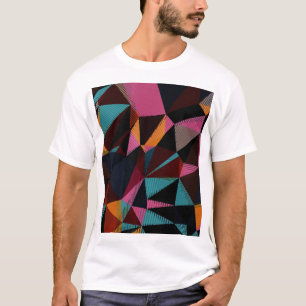 Colourful Triangles Abstract Geometric Background. T-Shirt