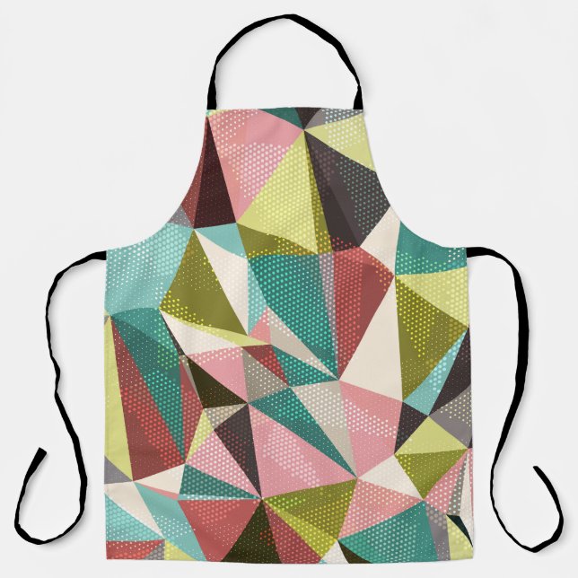 Colourful Triangles, Abstract Geometric Shapes. Apron (Front)